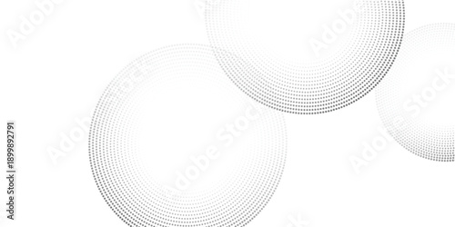 halftone dot abstract background. black circle lines pattern. Futuristic technology concept. Suit for cover, poster, banner, brochure, header, website