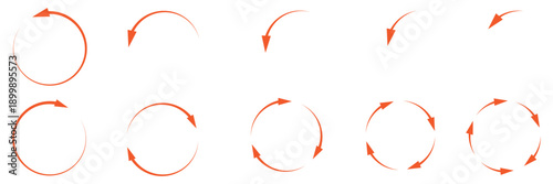 circle arrow icon set. circular arrow icon, refresh, reload arrow icon symbol sign, vector illustration