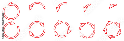 circle arrow icon set. circular arrow icon, refresh, reload, rotation. Green recycle vector icon symbol. Repeat and reload icons set and arrow rotation circle