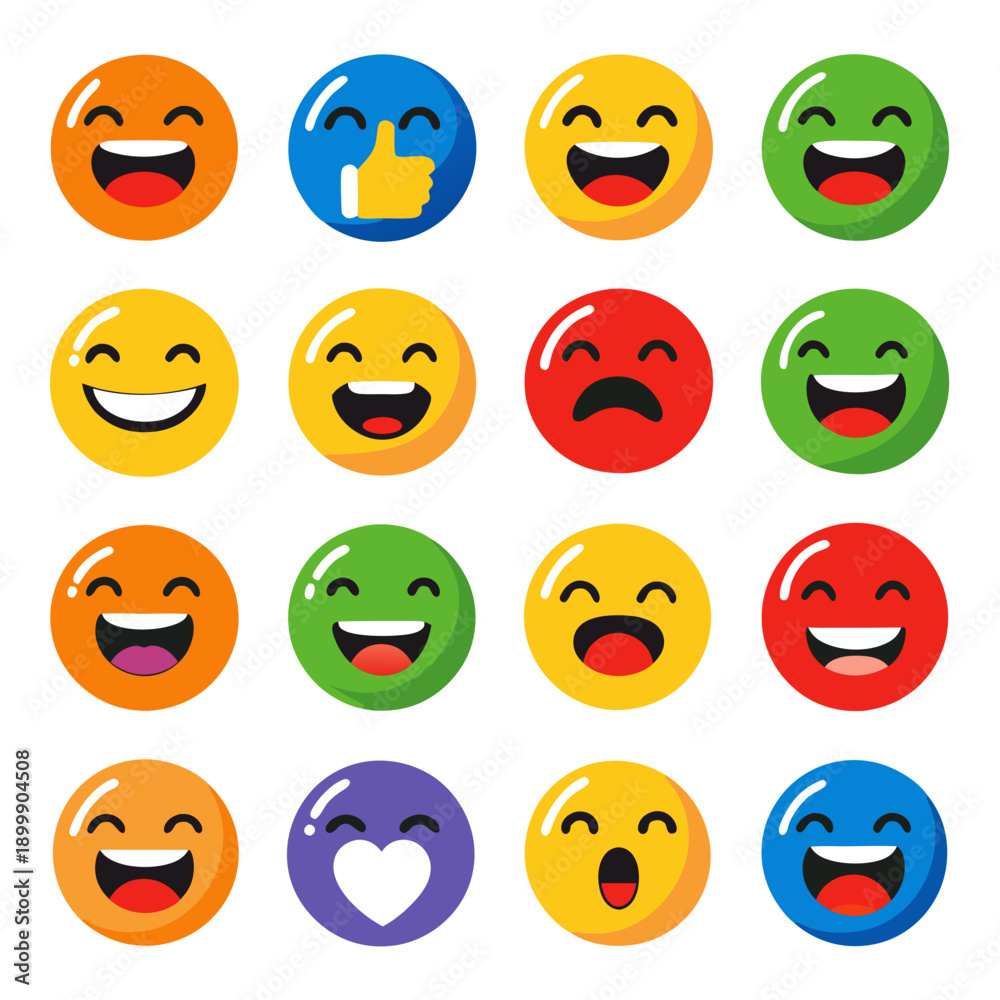 Fototapeta premium Social reaction emoji 
