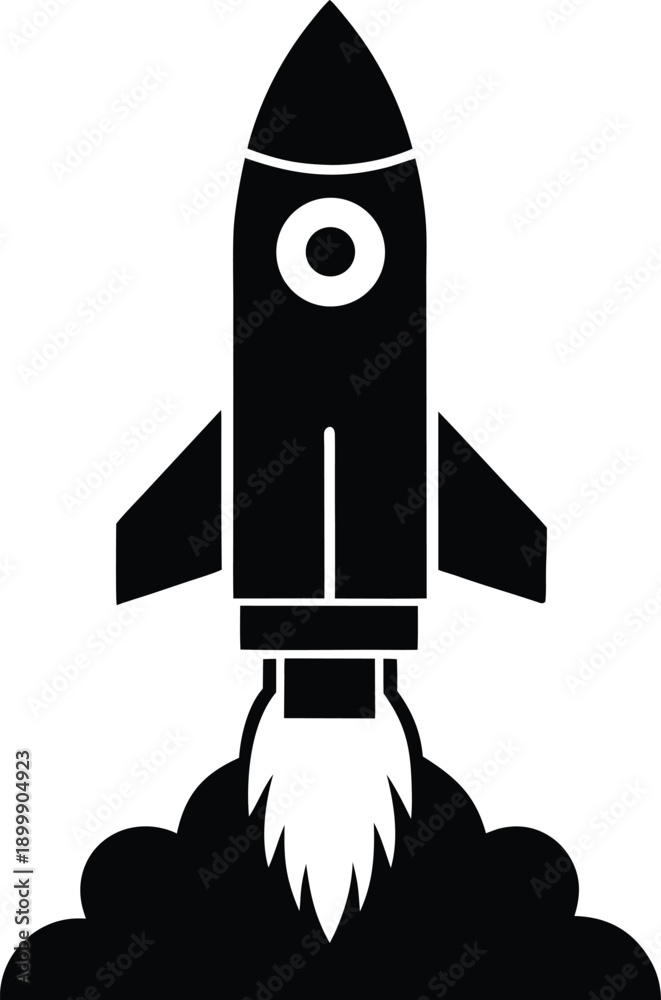 Fototapeta premium space rocket vector illustration