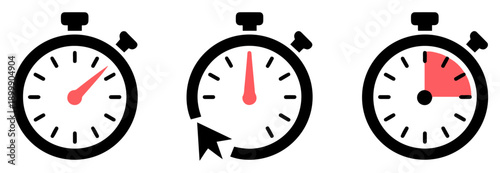 countdown timer stopwatch clock icon set