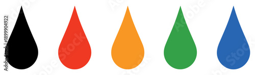 water blood oil drop icons