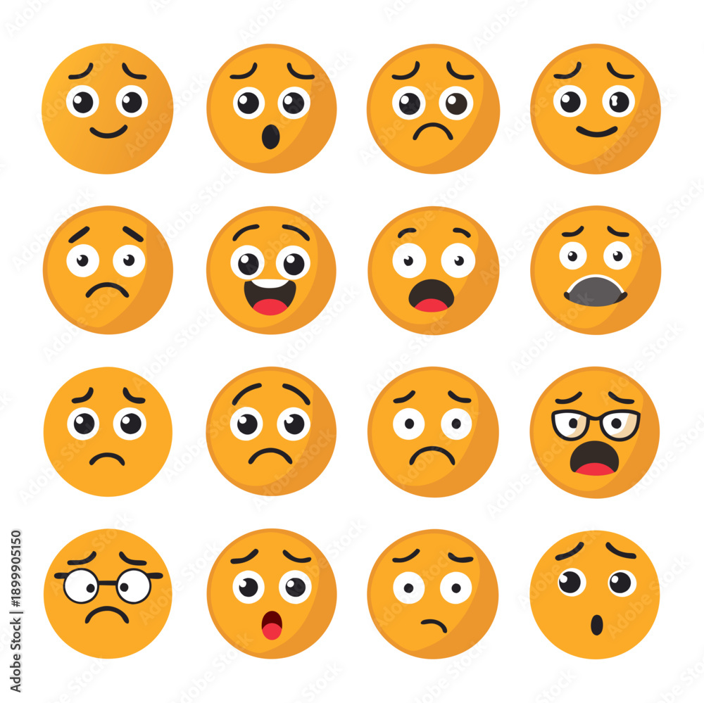 Obraz premium Social reaction emoji 