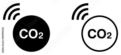 co2 laser gas sensor icons