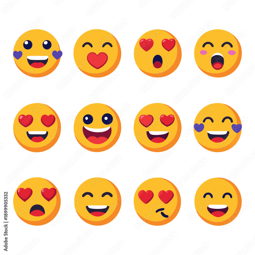 Fototapeta premium Social reaction emoji
