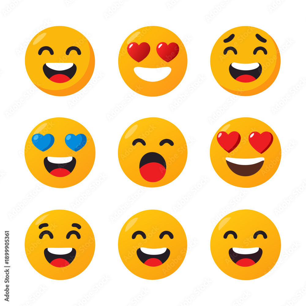 Fototapeta premium Social reaction emoji 