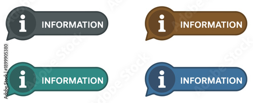 information bubble icon vector set