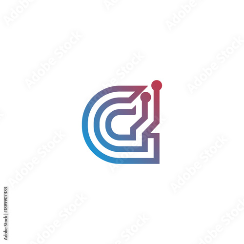 Geometric letter G tech logo design inspiration.