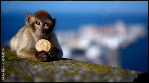 Monkey on the Rock of Gibraltar.