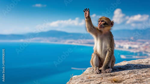 Monkey on the Rock of Gibraltar.