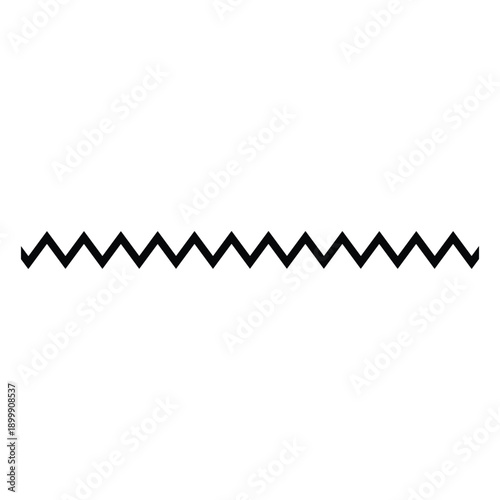 A zigzag line pattern that stretches across the entire image isolated on white background, Vector