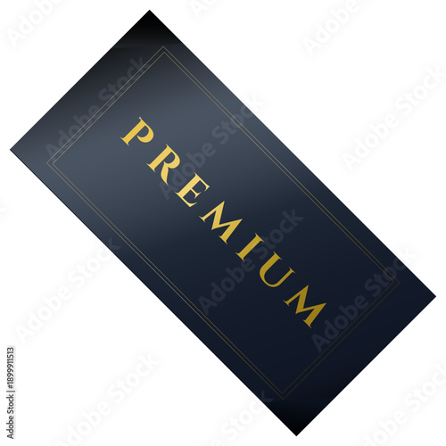 Elegant Gold Premium Quality Label Design Vector