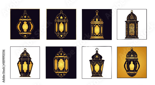 Collection of Traditional Lanterns in Various Designs.