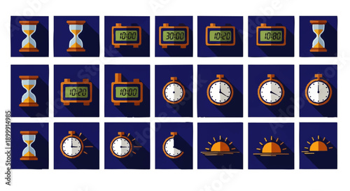 Hourglass Clocks and Timepieces Collection.