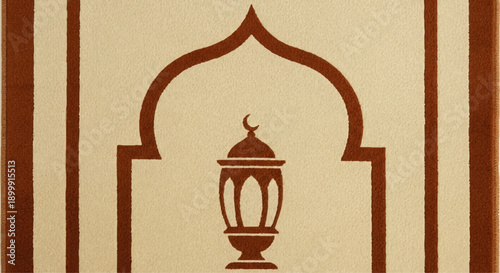 Islamic Lantern Symbol in Archway Design.