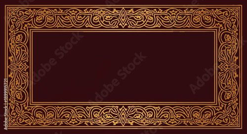 Ornate Gold Frame with Floral Patterns.