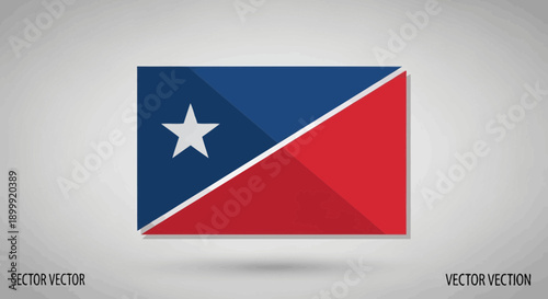 Texas Flag and Map Vector Illustration