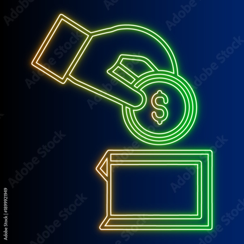 Money Transfer Neon Glow