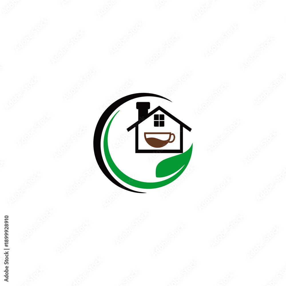 Obraz premium green house logo