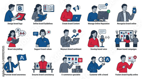 People working on computers in an office environment, collaborating on designs, and using various tools and technology together seamlessly