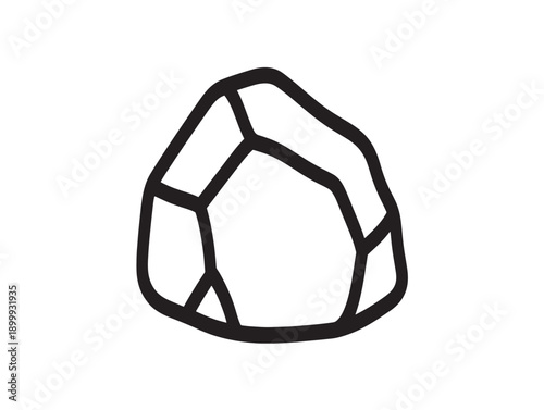 Minimalist gemstone illustration with facets