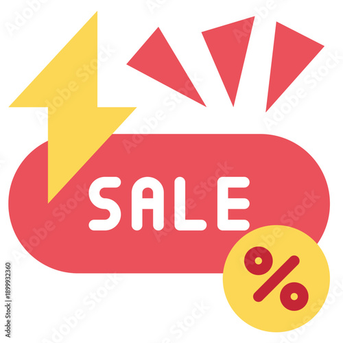 label promotion discount sale shopping fast deal flat style icon