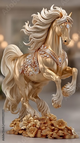 Decorative luxury horse sculpture high resolution photo