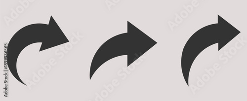 Share Arrows: Curved and Straight Black Arrows Indicating Forward Movement or Sharing
