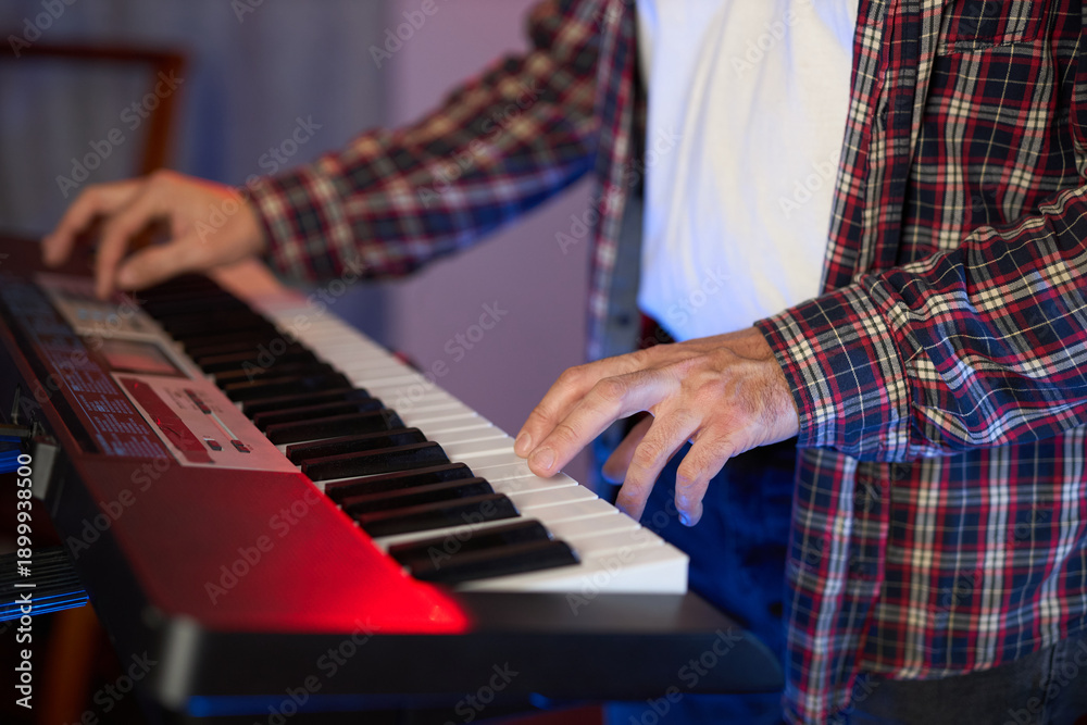 Obraz premium Musician at the Keyboard