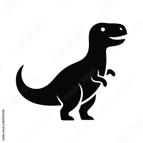Minimal dinosaur icon silhouette vector .eps