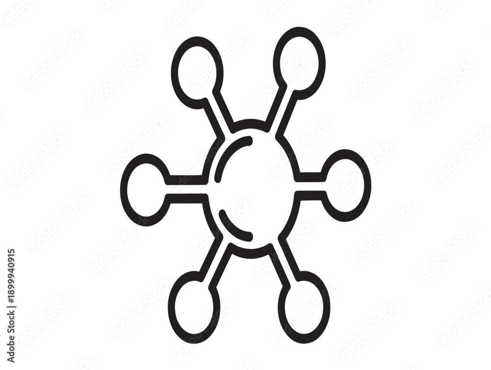 Fototapeta premium Minimalist network connection icon