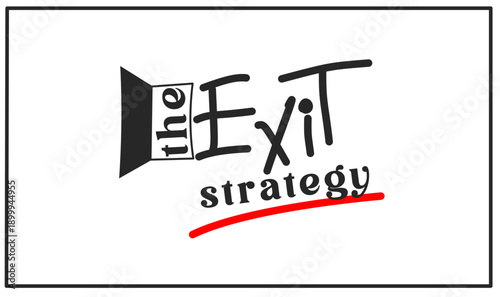 A stylized vector graphic for The Exit strategy