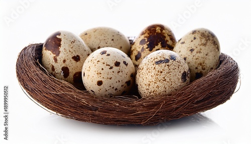 quail egg isolated on white