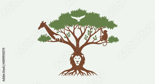 Celebrating world wildlife on a sunny day under a majestic tree