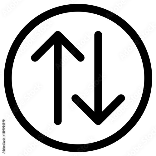 Vertical Sorting Directional Vector Illustration