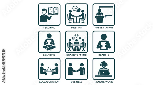 Nuts, Seeds, and Legumes Line Art Icons Collection on Green Background