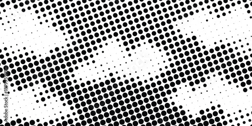 Halftone dots. Vector black and white circles halftone background. Geometric vintage monochrome fade wallpaper. MInimal abstract graphic backdrop. Pop art print. Dotted geometric retro pattern.