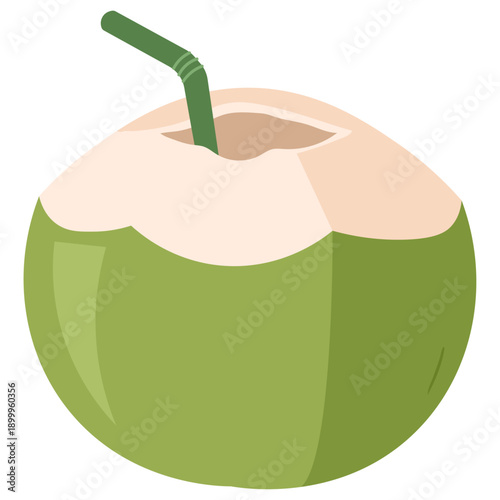 Thai Coconut Water Street Drink Vector
