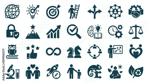 Healthy food and produce outline vector icons