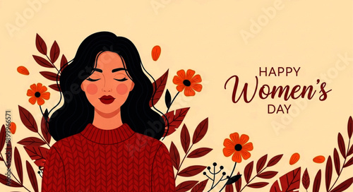 Celebrate International Women's Day on 8th March with this beautiful illustration, a perfect way to honor the celebration