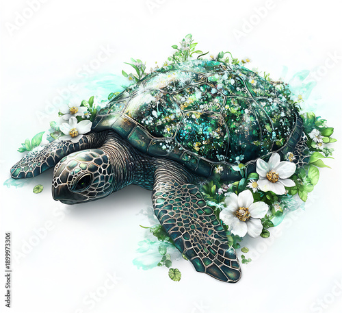 turtle on a white background