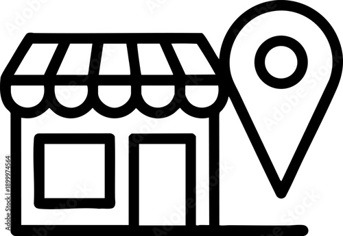 Store Location Icon Vector Shop Map Pin