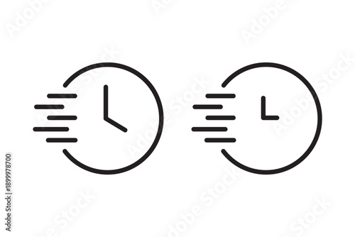 Quick icon logo design element. minimalist style icons
