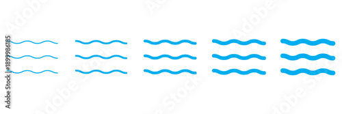 Water icon vector in editable stroke linear pictogram