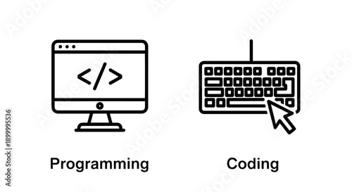 User interface icons for organizing digital information: file folders for tabs and a tab panel interface.