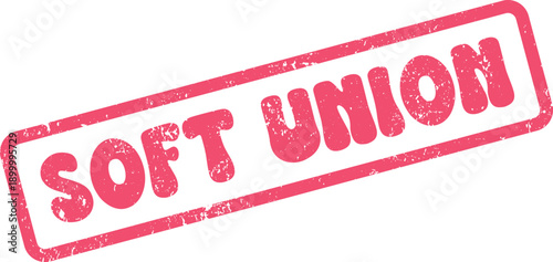 Soft Union Pink Distressed Rubber Stamp for Harmonious Collaboration