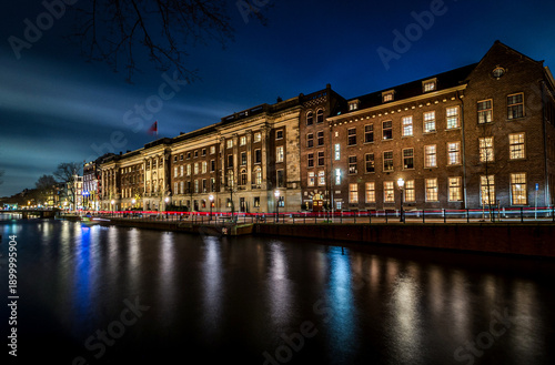night view of amsterdam