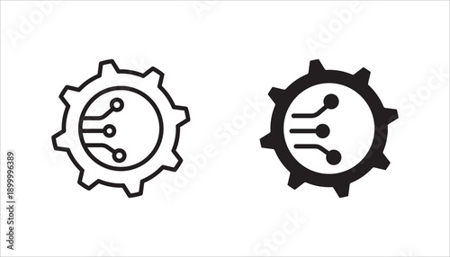 digital transpormation icon set, with white background