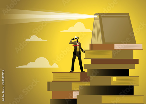 Conceptual Illustration of Business Vision and Knowledge Search Through Education